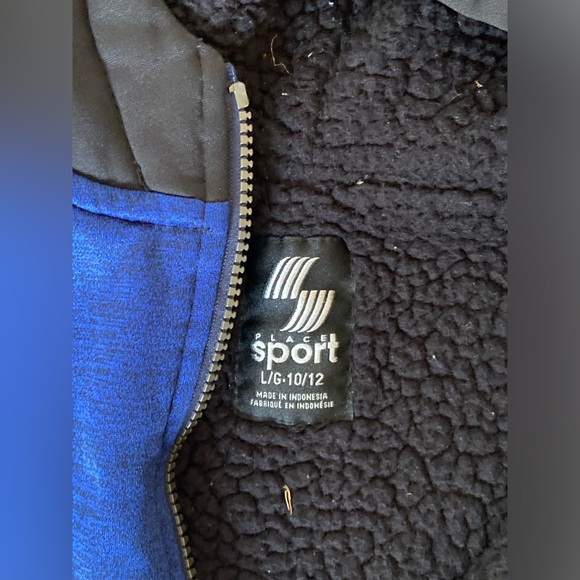 Place Sport Kids Hoodie Size L (10/12) – Warm Lined Winter Sweatshirt - Picture 6 of 14